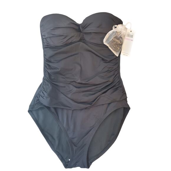 Anne Cole Black One Piece Swimsuit, Size 6, NWT - Picture 1 of 5